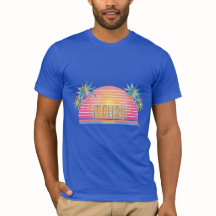 Malibu, California Sun, Palms Graphic T-shirt