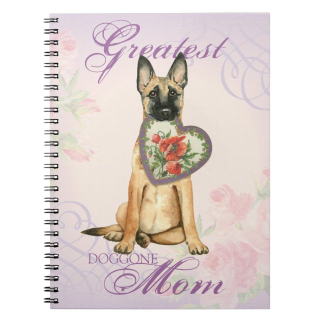 Malinois Heart Mom Carnet (Devant)