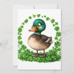 Mallard dans un cercle de clovers Invitation