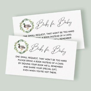 Mallard Duck Baby showers Livres pour cartes pour 