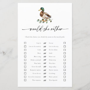 Mallard Duck Préférerait Un Baby shower Jeu
