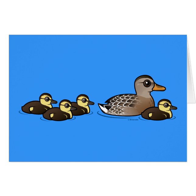 Mallard et quatre canetons (Devant horizontal)