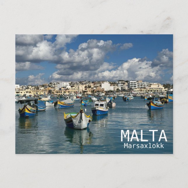 Malte - Carte postale de Marsaxlokk ! (Devant)