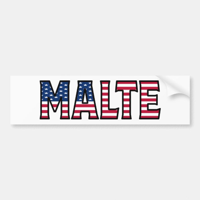 Malte Nom Vorname USA Aufkleber Sticker Auto (Devant)