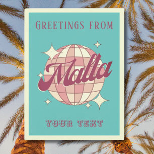 Malte vacances Retro Vintage Carte postale