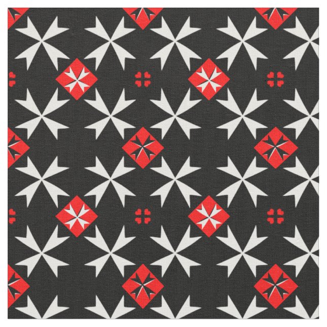 Maltese Cross & Malte Drapeau Tissu tendance / mod (Fermer)