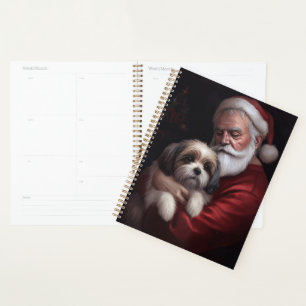 Malti Tzu avec le Père Noël Noël Festif