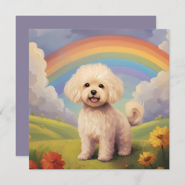 Maltipoo Rainbow Bridge Nom du chien personnalisé  (Devant / Derrière)