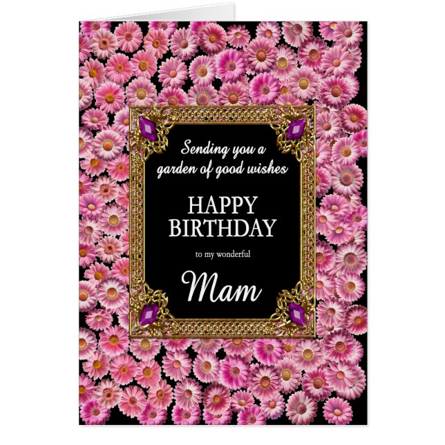 Mam Anniversaire Rose Daisées (Devant)