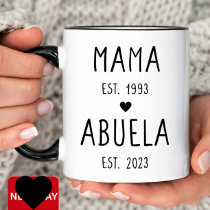 Mama Abuela Années d'Existence Mug Personnalisé