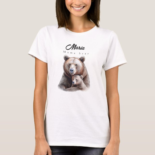 Mama Bear Custom Women's T-Shirt (Devant)