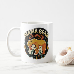 Mama Bear Energy Retro Mug – Mama Bear Gift