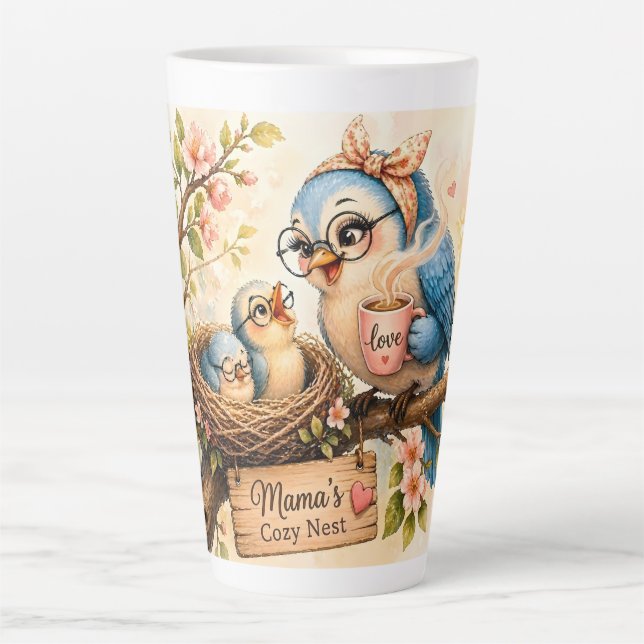  Mama Bird Coffee Latte Mug (Devant)