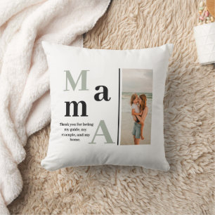 Mama Bold Keepsaké Coussin - Photo et texte person
