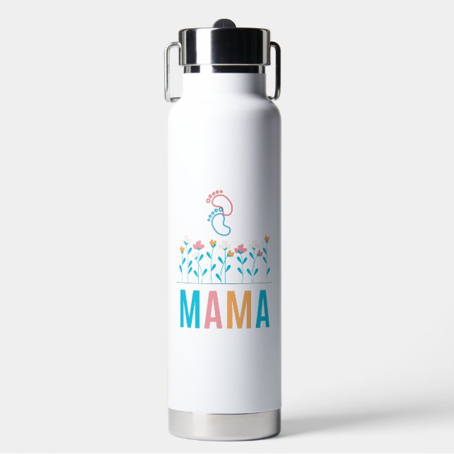 "MAMA", Bouteille d'eau avec Paille de Pop Up (Salle de sport)
