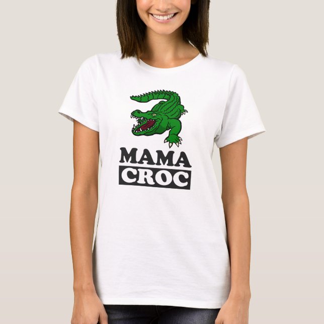 Mama Crocodile T-Shirt Animal Maman Cadeau (Devant)