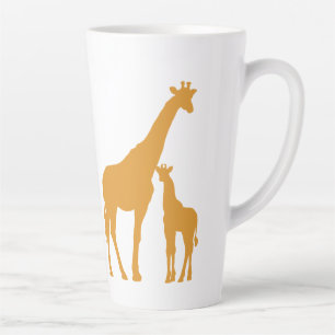 Mama et Baby Giraffe Latte Mug