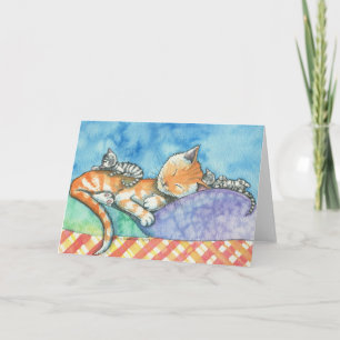Mama et les chats jumeaux carte de Molly Harrison
