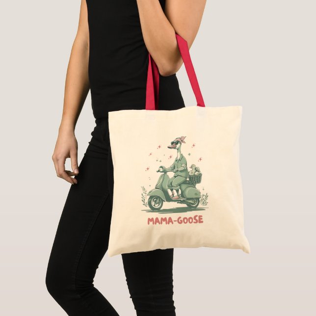 Mama Goose Scooter Tote - Whimsical Mom Bag (Devant (produit))