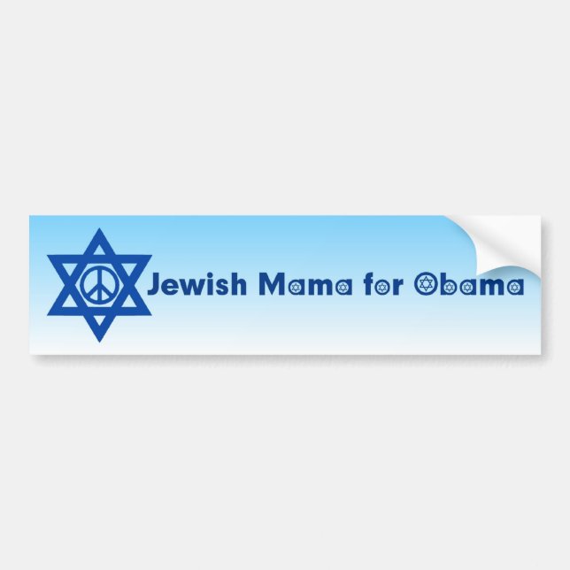 Mama juive pour Obama Bumper Sticker 4 (Devant)