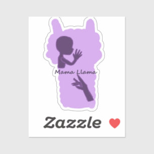 Mama Llama ASL autocollant option 2