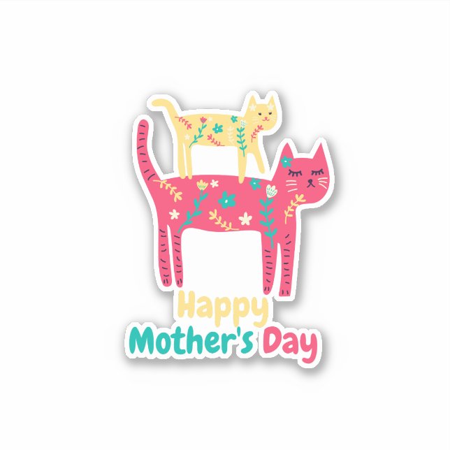 Mama & Me : Happy Mother's Day Sticker (Devant)