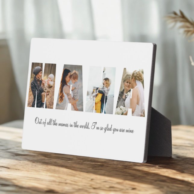 Mama Photo Collage Plaque pour la fête des mères (Créateur téléchargé)