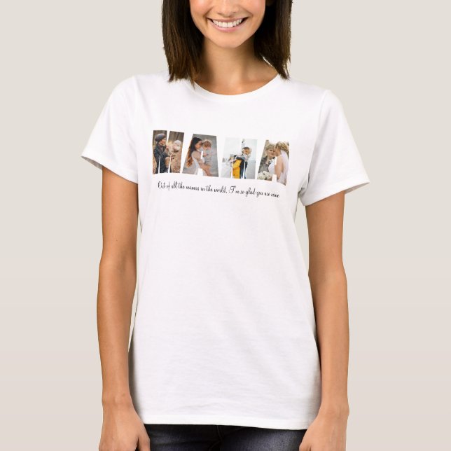 Mama Photo Collage T-shirt pour la fête des mères (Devant)