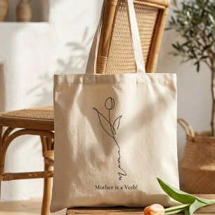 Mama Sac fourre-tout à écriture minimaliste chic