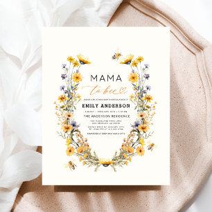 Mama sera Fleur sauvage Baby shower neutre pour le