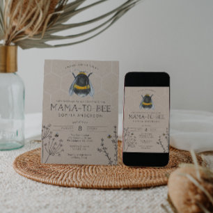 Mama to Bee Baby shower Invitation