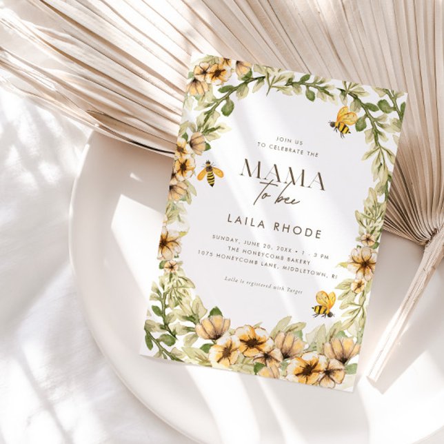 Mama to Bee Spring Baby shower Invitation (Créateur téléchargé)