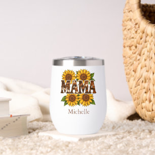 Mama Tournesols Monogramme Nom Initiales, Cadeau M