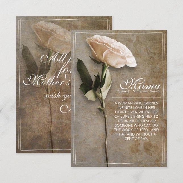 Mama - tout simplement irremplaçable - vintage (Devant / Derrière)