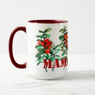 MAMABERRY avec des airelles rouges Mug