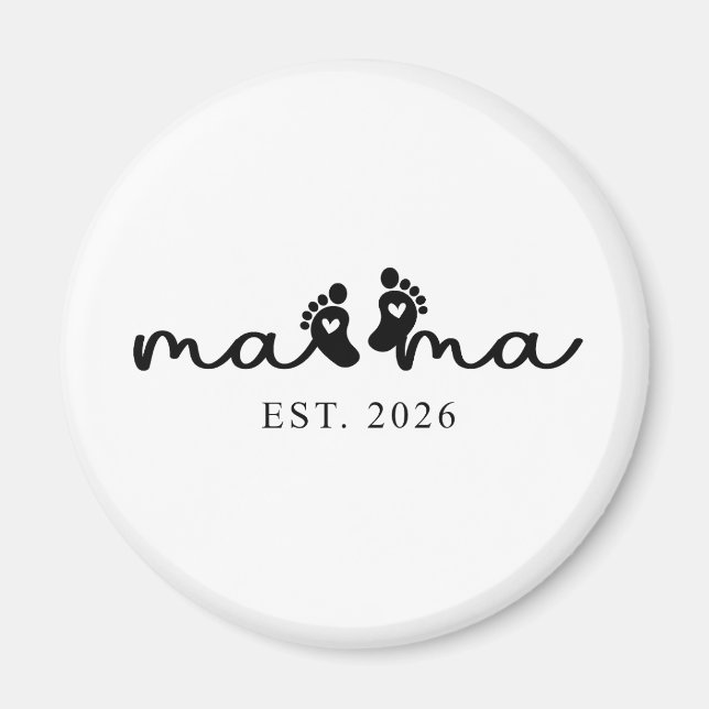 Maman 2026 | Aimant de révélation de bébé  (Devant)