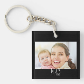 Maman a établi un porte-clés en acrylique photo mo