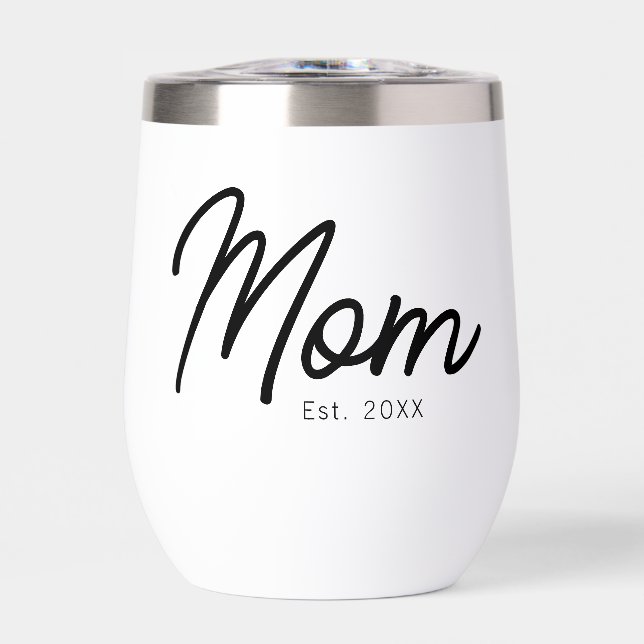 Maman a établi un script noir minimal élégant (Avant)