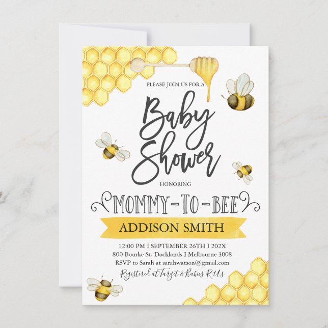 Maman à être thème Baby shower Invitation (Devant)