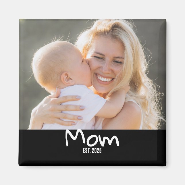 Maman a fondé un aimant photo (Devant)