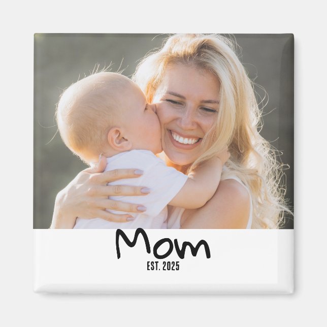 Maman a fondé un aimant photo (Devant)