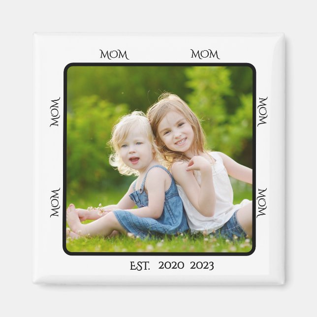 Maman a fondé un cadeau photo aimant (Devant)