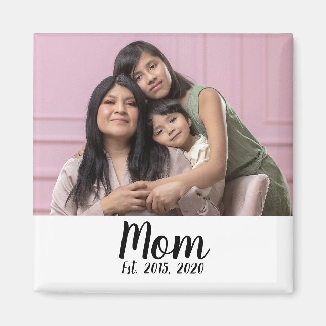 Maman a fondé un cadeau photo aimant (Devant)