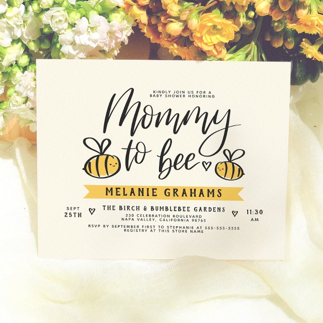 Maman à l'honneur Fête de Bébé Miel et Ruches (Créateur téléchargé)