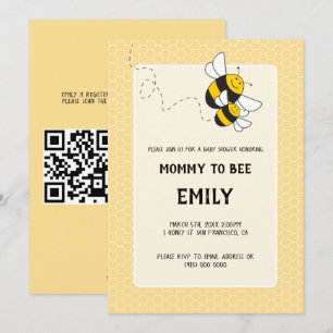 Maman Abeille à Bébé Abeille Invitation à une Fête