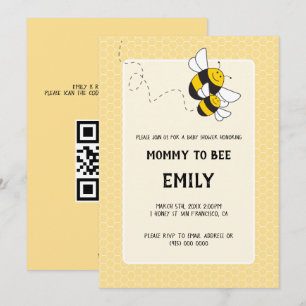 Maman Abeille à Bébé Abeille Invitation à une Fête