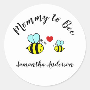 Maman abeille - Autocollant rond