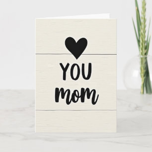 Maman adorée Carte d'amour simple