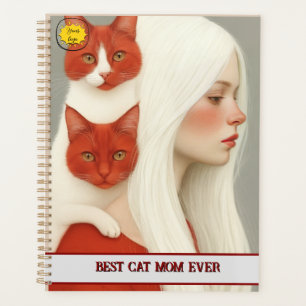 Maman amoureuse de chats Photo rouge