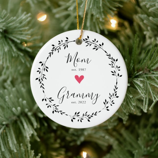Maman | Année d'estimation Grammy Ornement en céra (Arbre)